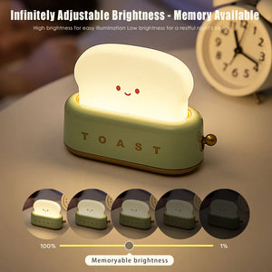 Toasty Glow Night Light – USB‑C Rechargeable Dimmable LED Ambient Lamp
