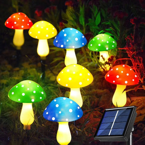 SolarGlow Outdoor Mushroom Lamp Set – Solar Powered Waterproof LED Garden Lights