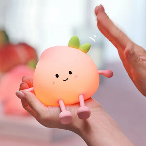 Peach Silicone LED Nightlight – Indoor LED Night Lamp