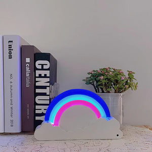Rainbow Cloud Ambient Light – USB Rechargeable LED Colorful Cloud Night Lamp