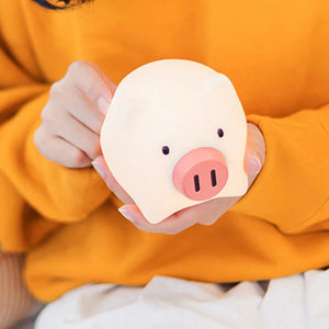 OinkGlow Pig Night Light – USB Rechargeable LED Ambient Lamp