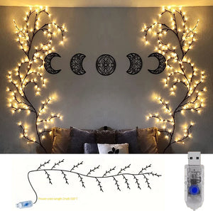 Bendable Willow Vine LED Lights – Flexible Decorative LED Vine Lighting for Wall, Home & Events