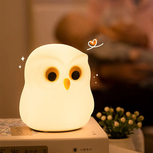 GlowOwl Silicone LED Night Light – Indoor LED Night Lamp