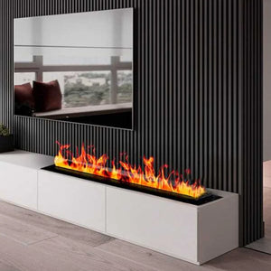 Smart 3D Water Vapor Flame Bar – LED Water Mist Fireplace Insert with App & Remote Control