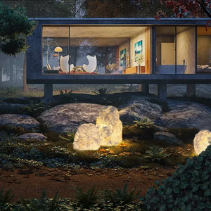 Solar Powered Waterproof Rock Garden Light – Organic Outdoor LED Landscape & Pathway Lighting