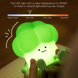 BrightBroccoli Silicone LED Night Light – Indoor LED Night Lamp