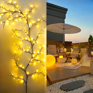Bendable Willow Vine LED Lights – Flexible Decorative LED Vine Lighting for Wall, Home & Events