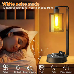Modern Bedside Lamp with Bluetooth Speaker – LED Ambient Light & Wireless Music