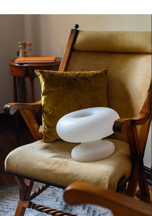 Luminara Frosted Glass Night Lamp – Elegant LED Globe Ambient Light