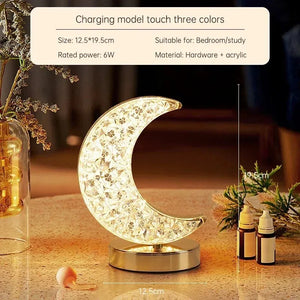 Rechargeable Crystal Nightlight – LED Ambient Light with Touch Dimming