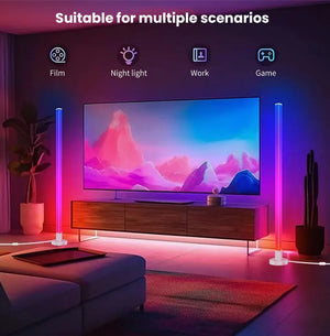 Smart RGB Floor & Table Lamp with Music Sync – USB Powered LED Ambient Lighting for Home & Entertainment