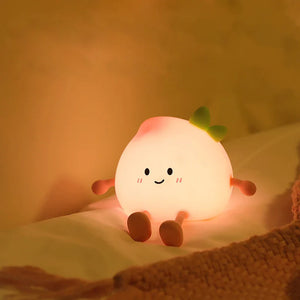 Peach Silicone LED Nightlight – Indoor LED Night Lamp