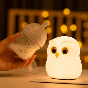 GlowOwl Silicone LED Night Light – Indoor LED Night Lamp