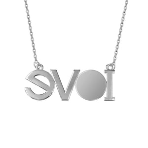 Couple pendant necklace with the letters LOVE