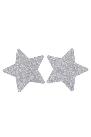 White Glitter Star Pasties
