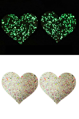 Glow In The Dark Heart Pasties