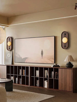 Soluna Travertine Wall Light – Premium Natural Stone LED Wall Sconce