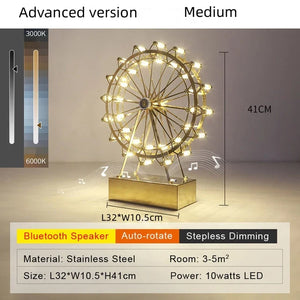 LED Ferris Wheel Table Lamp – Decorative LED Ambient Light for Home & Kids’ Rooms