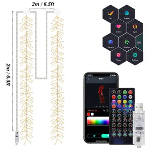 Smart RGB Firecracker Lights – Color‑Changing LED Outdoor Decorative String Lights