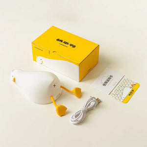 Cozy Duck Silicone Night Light – USB Rechargeable LED Ambient Lamp