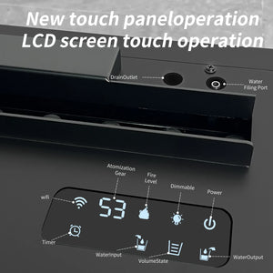 Smart 3D Water Vapor Flame Bar – LED Water Mist Fireplace Insert with App & Remote Control