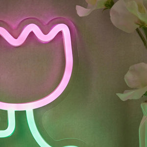 Flower LED Neon Sign – Decorative LED Neon Light for Wall Décor & Ambient Lighting