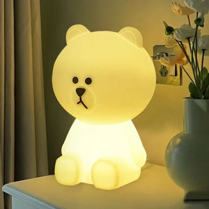 Huggable Bear Nightlight-Soft Glow for Cozy Evenings