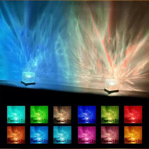 Ocean Wave Projection Lamp – USB LED Ambient Wave Night Light