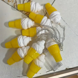 Ice Cream Cone LED String Lights – Cute Decorative Fairy Lights for Kids’ Rooms & Parties