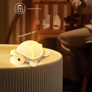 Adorable Turtle Silicone LED Night Light – Indoor LED Night Lamp