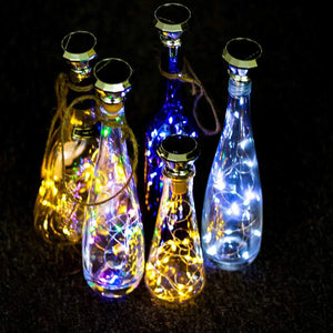 Solar Powered Wine Bottle Lights – Solar Cork LED Fairy Lights for Outdoor & Garden Décor