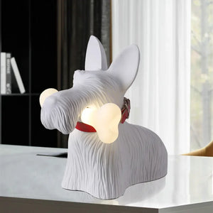 Scottie Dog Table Lamp – Decorative LED Dog Shaped Lamp for Home & Living Spaces