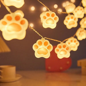 Cat Paw LED String Lights – Cute Decorative LED Fairy Lights for Home & Party