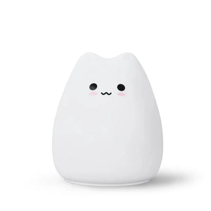 Lucky Cat Silicone Nightlight – USB Rechargeable LED Ambient Lam