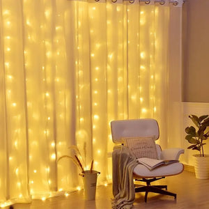 USB Powered Curtain String Lights – Waterproof LED Fairy Light Curtain for Outdoor & Indoor Decor