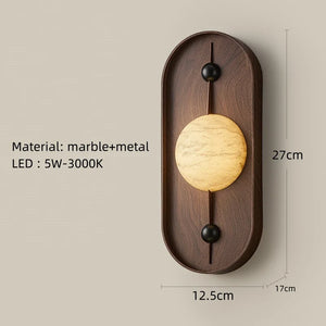 Soluna Travertine Wall Light – Premium Natural Stone LED Wall Sconce