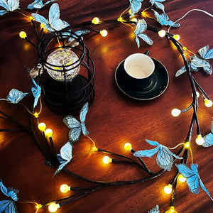 LED Butterfly Vine Decorative Wall & Ambient Lamp – Flexible LED Vine Lighting for Home Décor