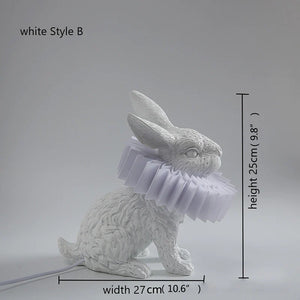 NOCTURNE HARE – Elizabethan Collar Rabbit Lamp