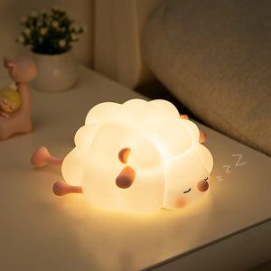 CozyGlow Sleeping Sheep Night Light – USB Rechargeable LED Ambient Lamp