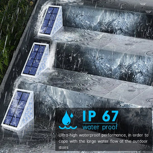 Solar Powered Outdoor Stair Lights – Waterproof LED Step & Pathway Lighting