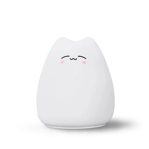 Lucky Cat Silicone Nightlight – USB Rechargeable LED Ambient Lam