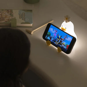 Blossom Duck Silicone LED Night Light – Indoor LED Night Lamp