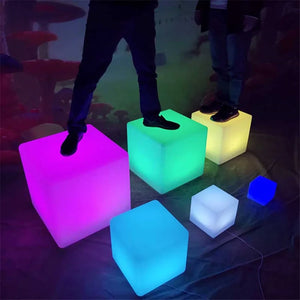 RGB Glow Cube Nightlight – Rechargeable Color-Changing LED Ambient Lamp