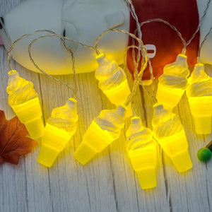 Ice Cream Cone LED String Lights – Cute Decorative Fairy Lights for Kids’ Rooms & Parties