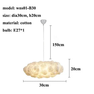 Nordic Cloud Pendant Lamp – Floating Atmosphere Light for Ceiling