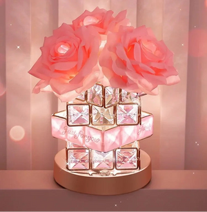 Crystal Cube Himalayan Salt Night Light – Decorative LED Ambient Lamp