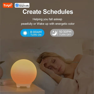 Lumaglow Smart Ball Night Light – RGB Smart LED Ambient Lamp with App & Touch Control
