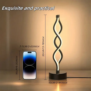 Lumia Sculptural LED Table Lamp – Modern Ambient Spiral LED Accent Light