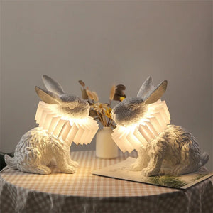 NOCTURNE HARE – Elizabethan Collar Rabbit Lamp