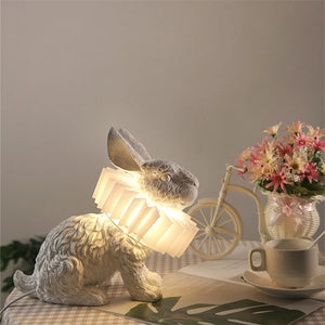 NOCTURNE HARE – Elizabethan Collar Rabbit Lamp